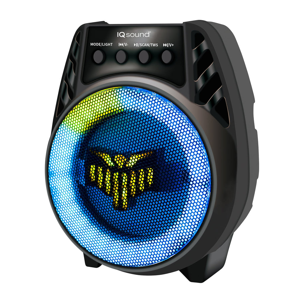 Supersonic 4" Bluetooth TWS Party Speaker w LED Lights &