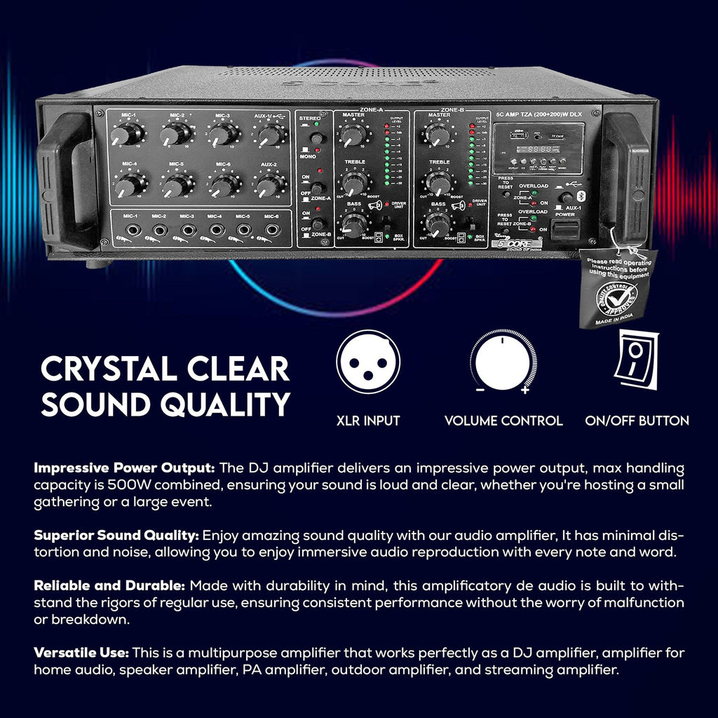 5 Core 4000W PA System Outdoor Indoor Commercial Industrial Grade