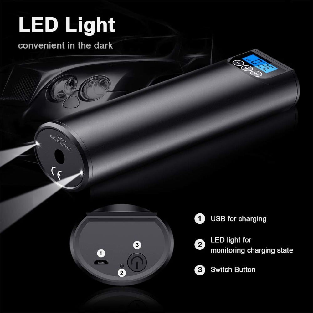 Automobile Tire AirPump Hand Held Multi-functional Intelligent Vehicle