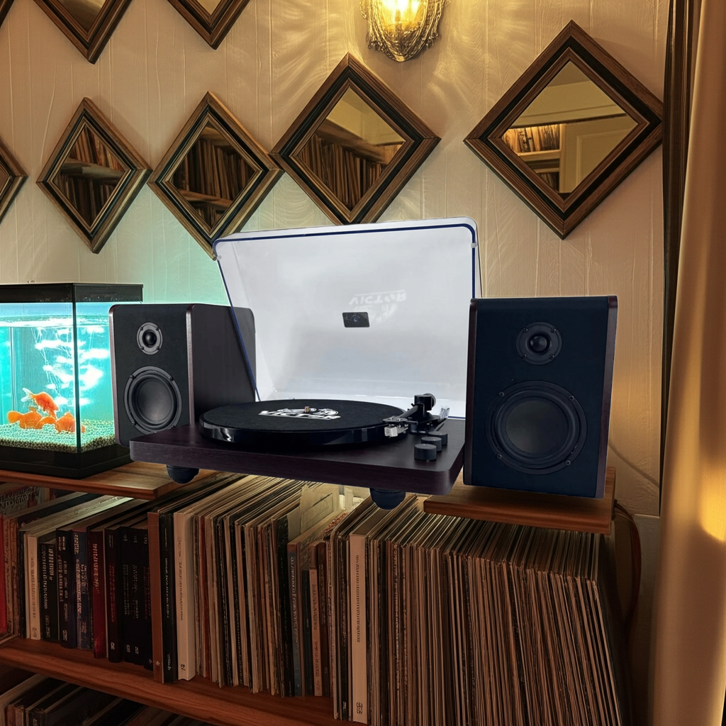 Victor Lincoln Record Player with Stereo Speakers