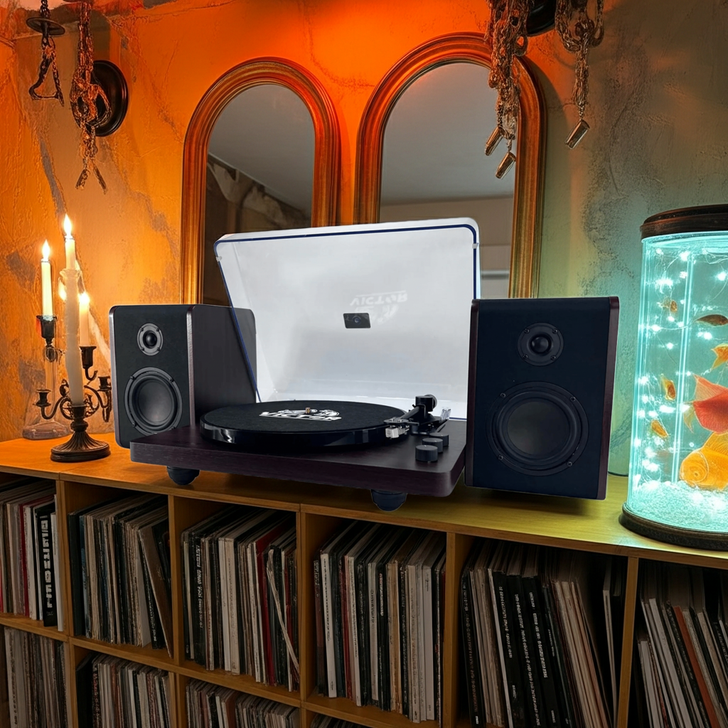 Victor Lincoln Record Player with Stereo Speakers