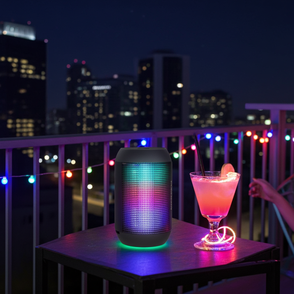 HyperGear Rave Mini Wireless LED Speaker Black (15077-HYP)