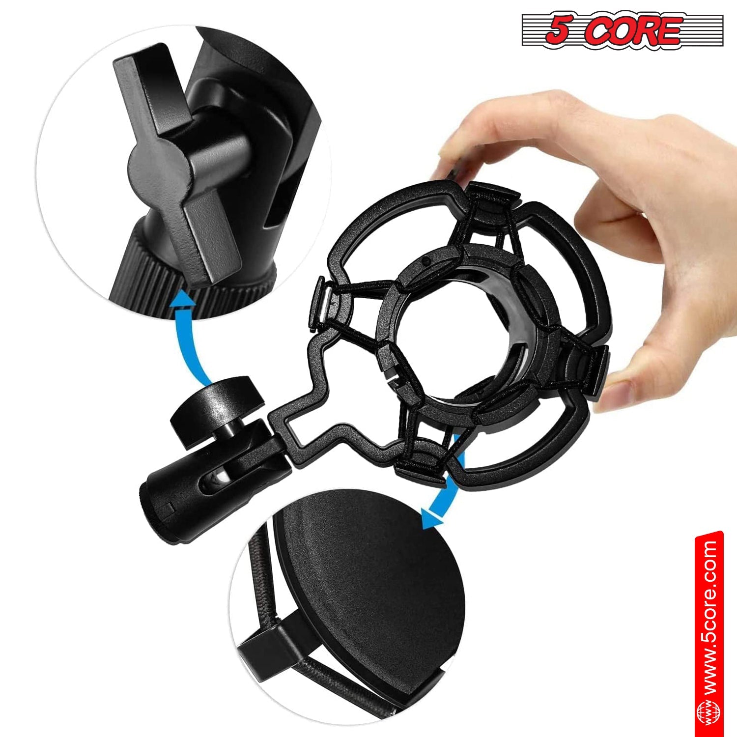 5Core Recording Microphone Podcast Bundle Professional Condenser