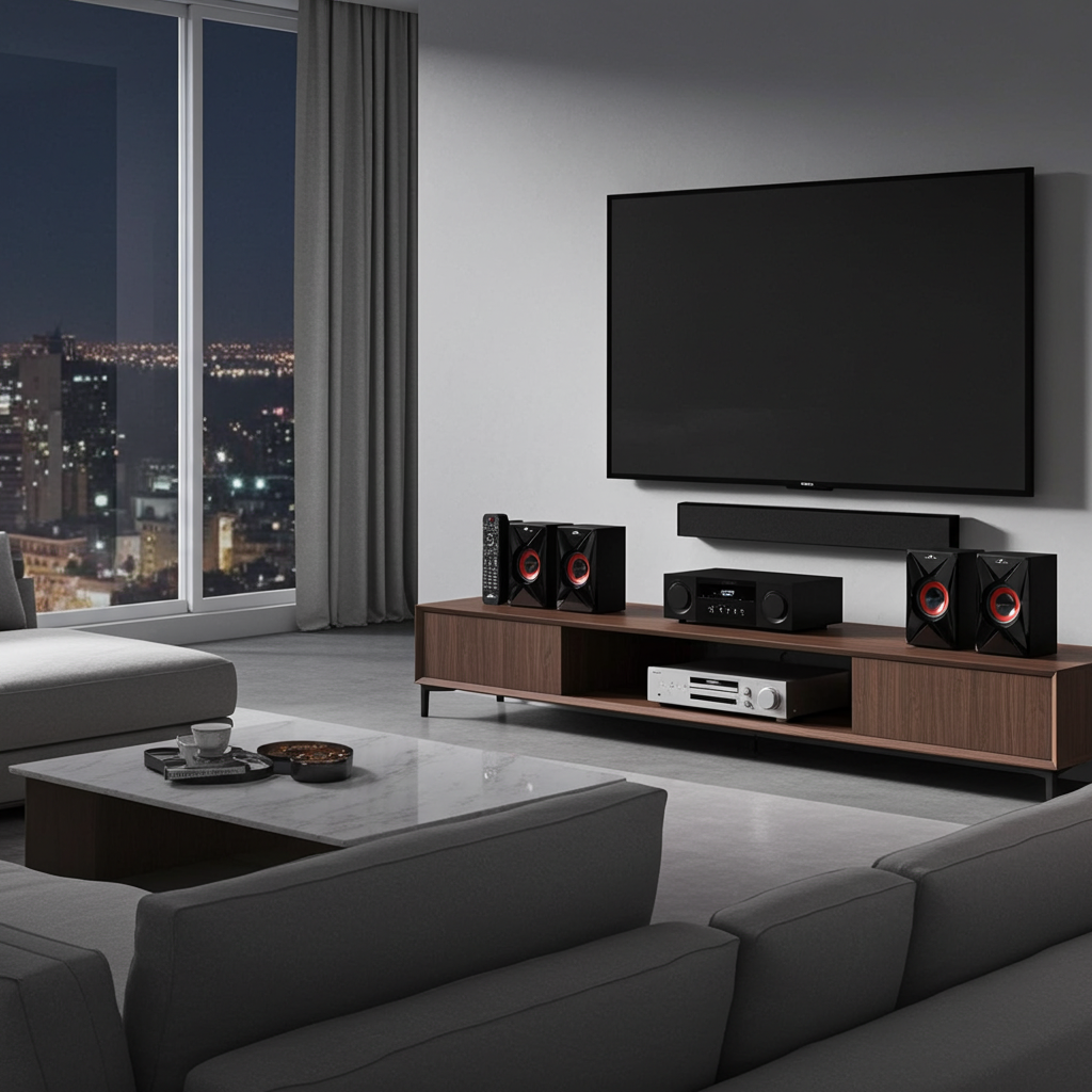 beFree Sound 5.1 Channel Bluetooth Surround Sound Speaker System in