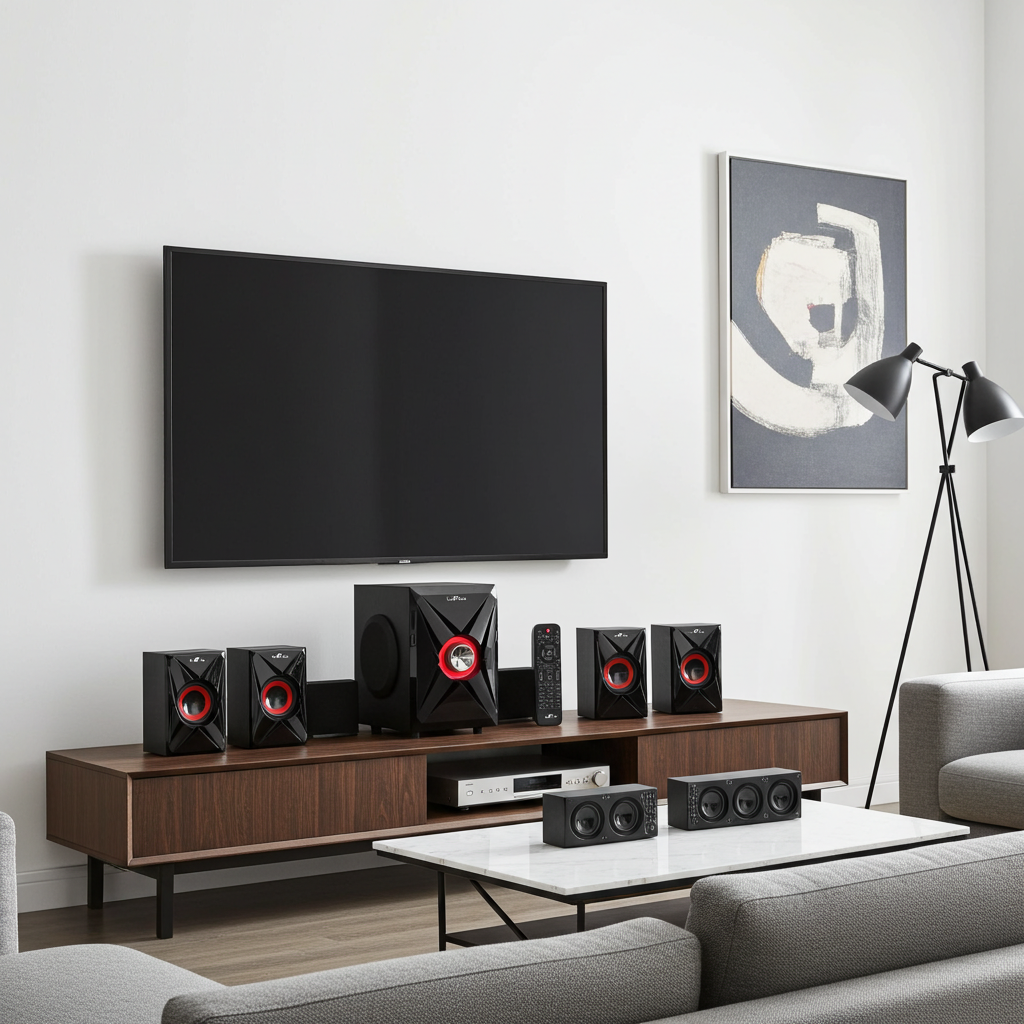 beFree Sound 5.1 Channel Bluetooth Surround Sound Speaker System in