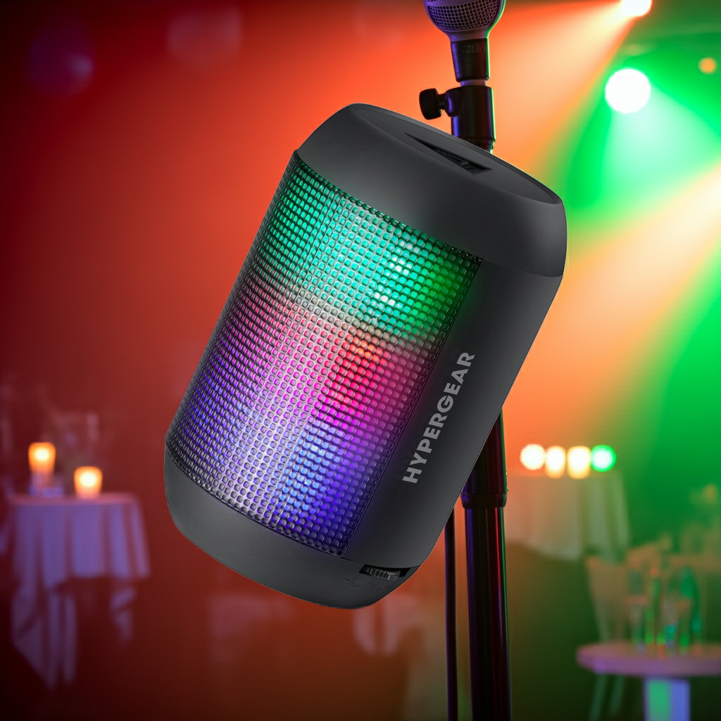 HyperGear Rave Mini Wireless LED Speaker Black (15077-HYP)