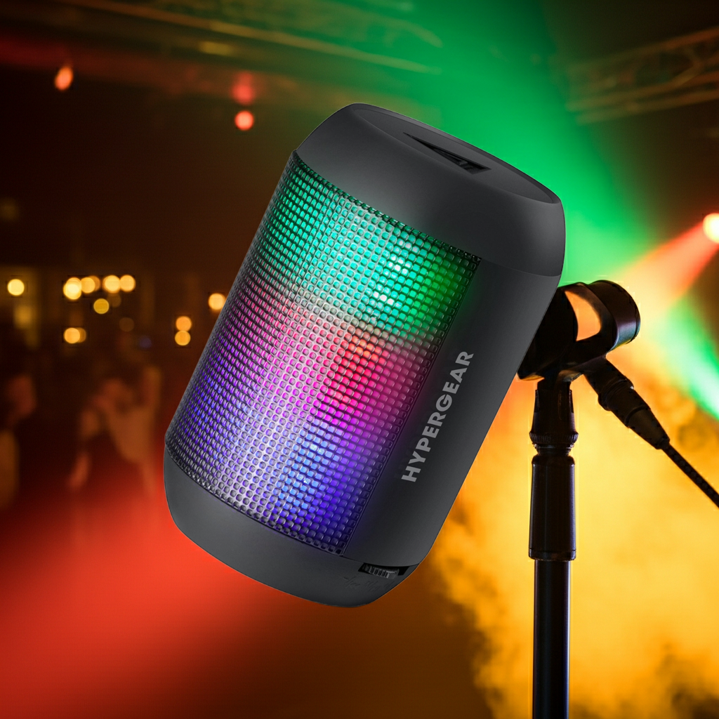 HyperGear Rave Mini Wireless LED Speaker Black (15077-HYP)