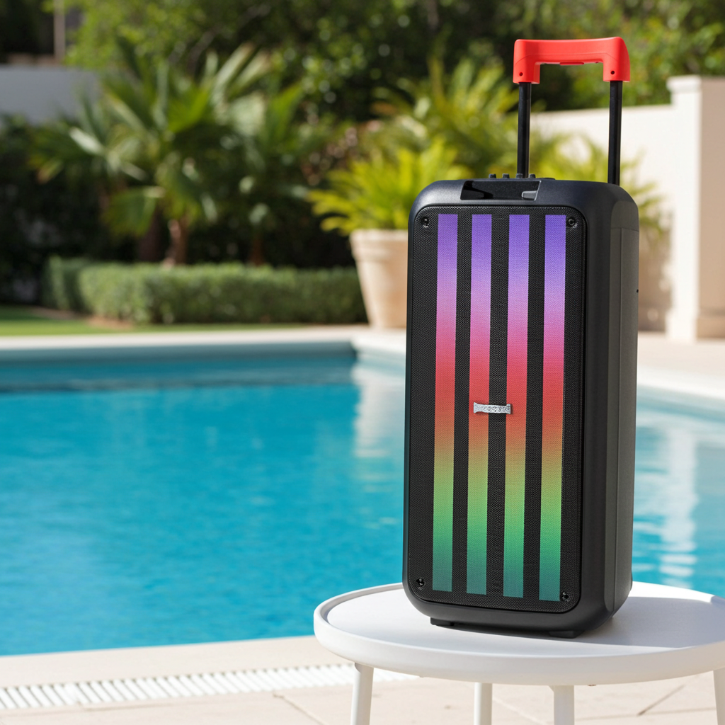 5Core Bluetooth Party Speaker 8 Inch PA RGB Partybox Karaoke Machine +