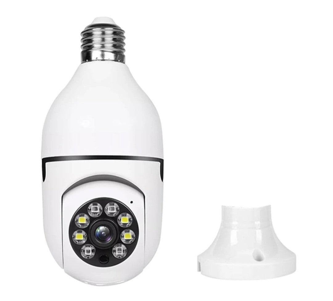 5G Wifi Surveillance Camera, E27 Light Bulb Camera Wireless Waterproof IP65 Automatic Human Tracking Night Vision Security Camera