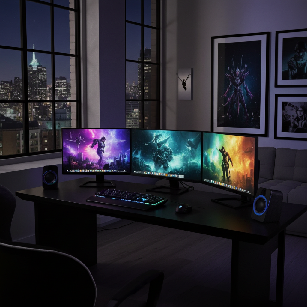 beFree Sound Gaming Dual Soundbar with RGB LED Lights