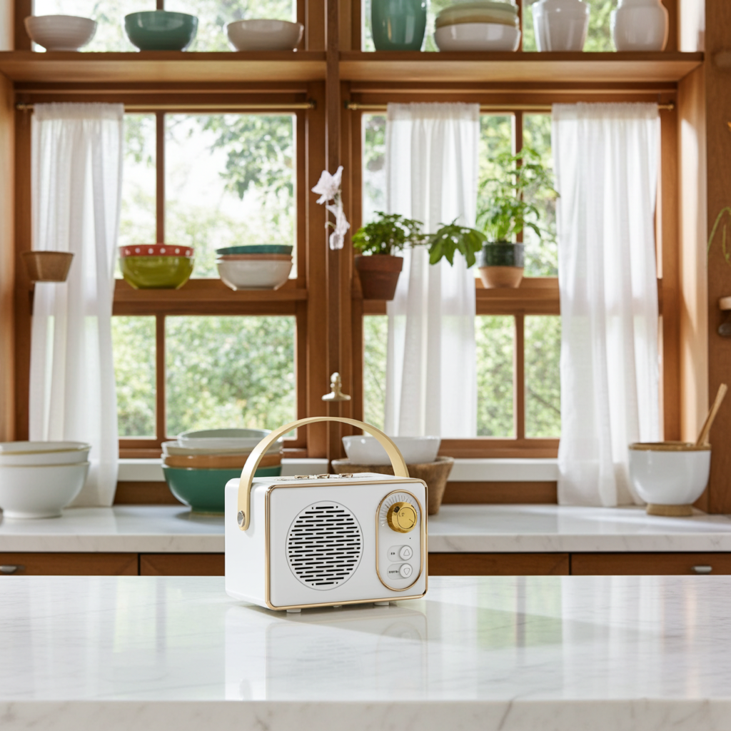 Retro Mini Wireless Bluetooth Speaker with Knob Adjustment