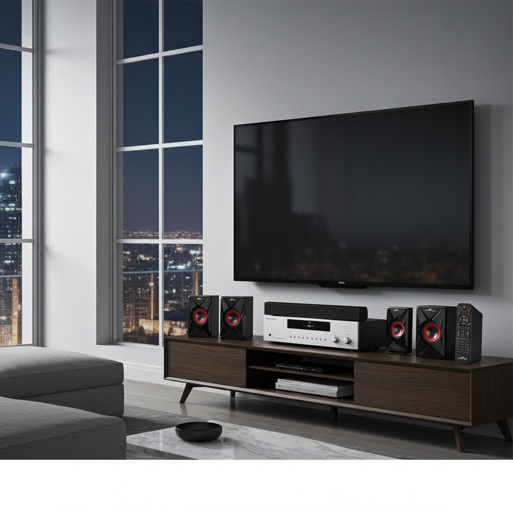 beFree Sound 5.1 Channel Bluetooth Surround Sound Speaker System in