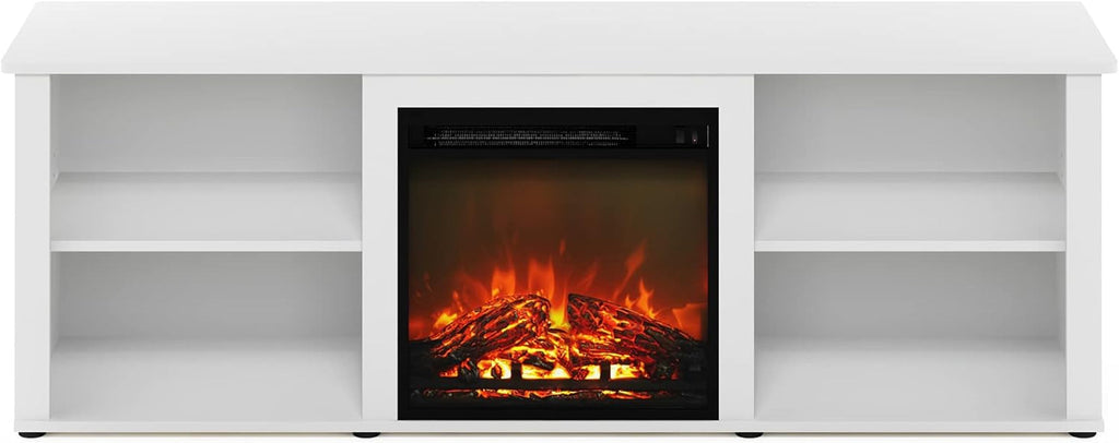 Modern 70 Inch TV Stand With Electric Fireplace