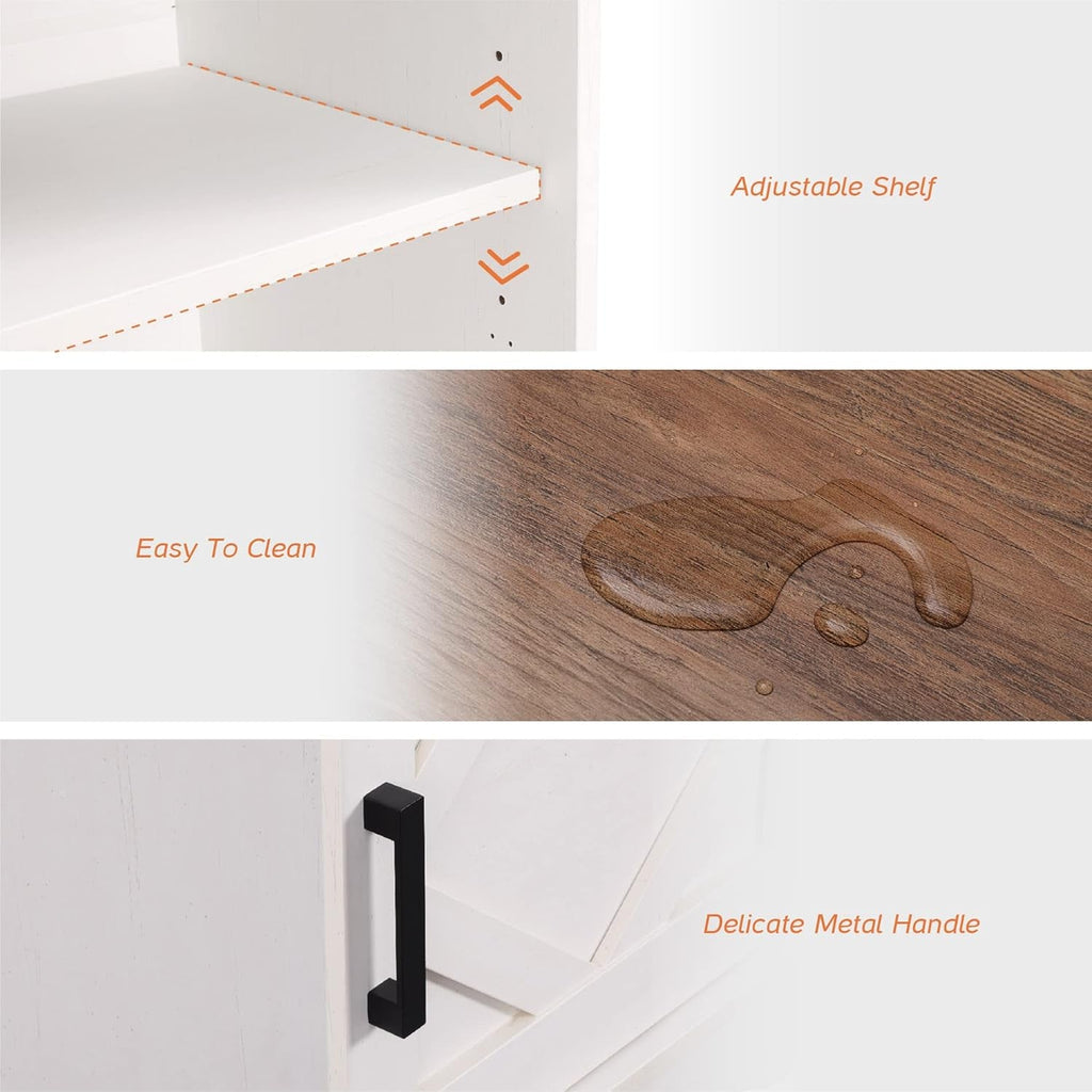 98.4 Inch Wide TV Stand Antique White For Living Room