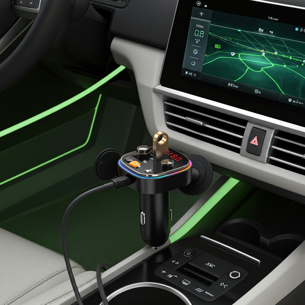 Handsfree Bluetooth MP3 Player Dual USB Fast Car Charger