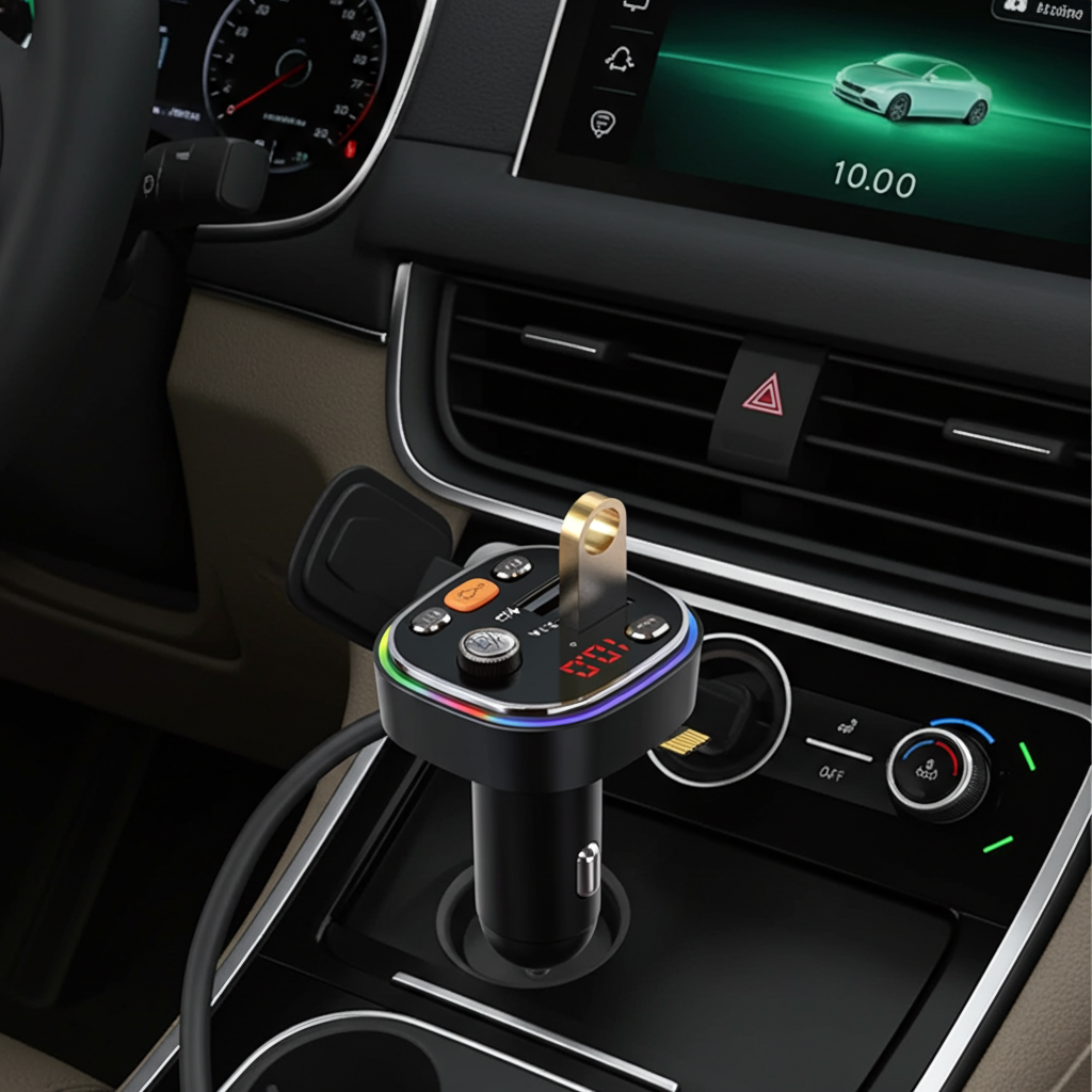 Handsfree Bluetooth MP3 Player Dual USB Fast Car Charger