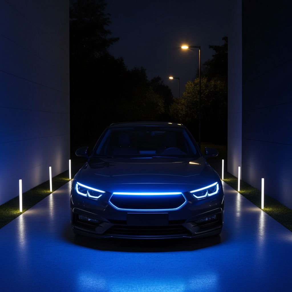 Universal 12V, 10W Start-Scan Car LED Hood