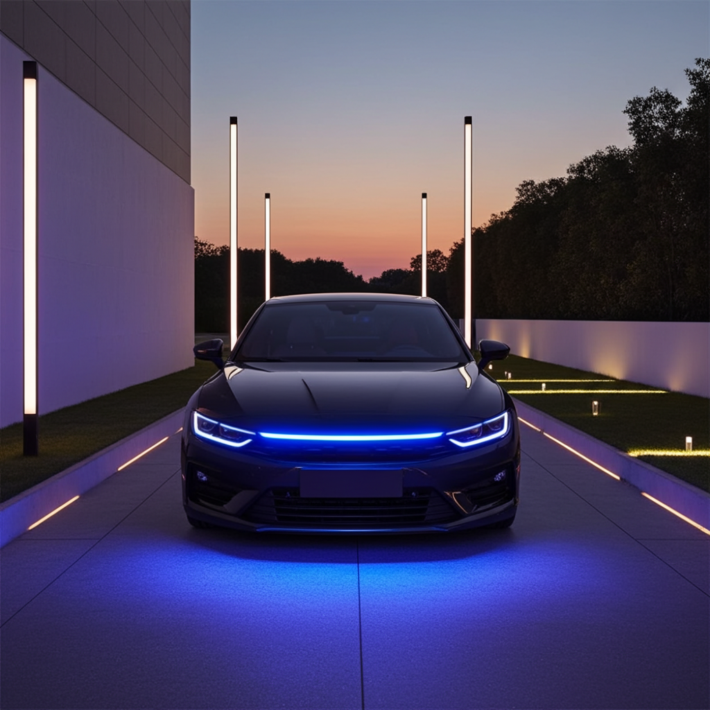 Universal 12V, 10W Start-Scan Car LED Hood